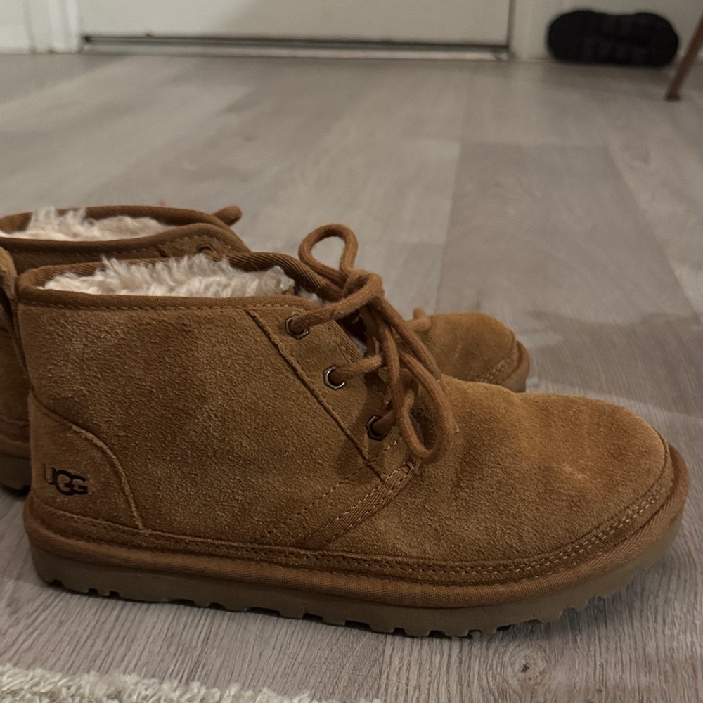 UGG Chestnut Suede Lace-Up Boots